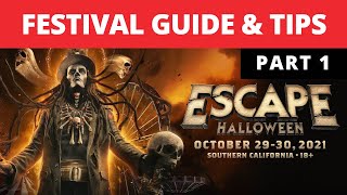 ESCAPE HALLOWEEN 2021 Festival Guide amp Tips Part 1 [upl. by Ornie385]