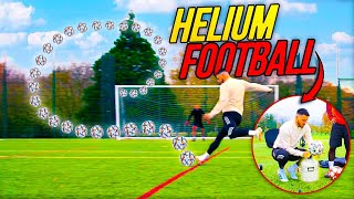 INSANE HELIUM FOOTBALL CHALLENGE ⚽️💨🎈 FOOTBALL EXPERIMENT [upl. by Ellmyer822]