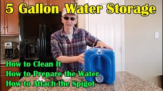 5 Gallon API Kirk Stacker Emergency Water Container Review [upl. by Nonnelg]