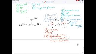 Exercise 236 c and d  Identify Localized vs Delocalized Lone Pairs Hybridization and Geometry [upl. by Camp380]