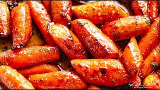 HONEY GARLIC BUTTER ROASTED CARROTS [upl. by Yi]