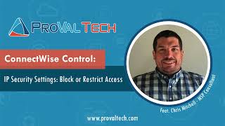 ConnectWise Control IP Security Settings [upl. by Amand245]