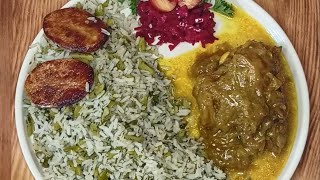 Baghali Polo ba Mahiche  Delicious Recipes [upl. by Nuawad333]