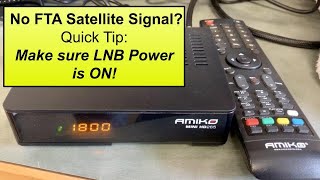 No Signal on your Satellite Receiver Turn Your LNB Power ON [upl. by Ihtac]