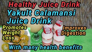 YAKULT CALAMANSI JUICE DRINK HEALTHY JUICE DRINKFood to Share [upl. by Pahl171]