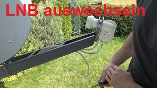 Twin LNB durch Quad LNB austauschen DVB S Sat Anlage anschließen Satelliten Schüssel [upl. by Anilatak924]