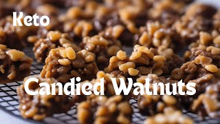 Candied Walnuts Brown Sugar and Cinnamon Easy Recipe  Keto [upl. by Strader]