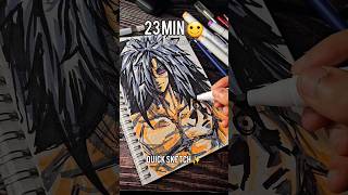 How To Draw Madara Uchiha 10sec  3Min  23Min✨️🕷 shorts madara uchiha [upl. by Nezam]