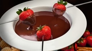 Easy Chocolate Fondue  How to Make The Easiest Way [upl. by Iarised783]