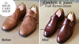 Crockett amp Jones Full Recolouring And Shoe Shine [upl. by Rehctaht]