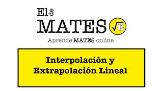 Interpolación y Extrapolación Lineal 3º ESO 4º ESO [upl. by Helenka]