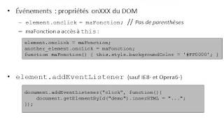 Programmation Web  JavaScript  3 Événements [upl. by Stewardson962]