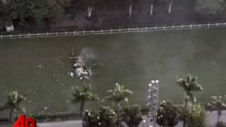 Raw Video Helicopter Crash Caught on Tape [upl. by Anertac56]