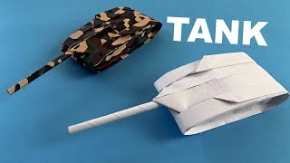 How to Make a Paper Tank Origami tank [upl. by Acimat]