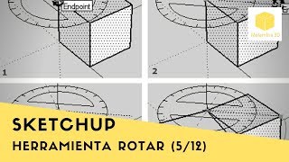 0512 TUTORIAL SKETCHUP  HERRAMIENTA GIRAR [upl. by Edric]