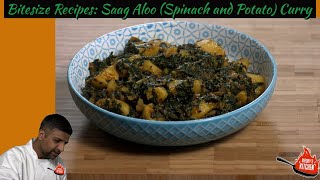 Saag Aloo Spinach and Potato Curry Restaurant Style PakistaniIndian Palak RecipeBitesize Recipes [upl. by Jaymie503]