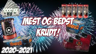 FYRVÆRKERI 20202021  MEST OG BEDST KRUDT TIL 1000 KR [upl. by Corson]