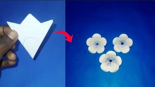 Easy Paper Flower Making Idea  How to make easy paper flowers  Paper Flower Making Step By Step [upl. by Regine]