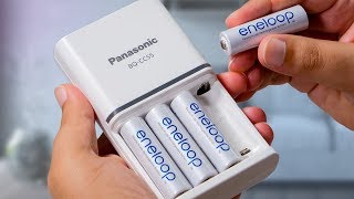 Panasonic eneloop charger BQCC55  NiMH battries [upl. by Llecrep]