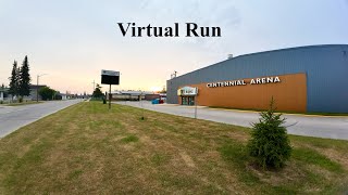 Virtual Run  Nipawin Saskatchewan  Run around town in 4K [upl. by Swift]