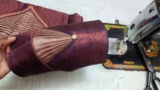 Trending puff sleeve design cutting and stitching for blouse easy method [upl. by Dranek765]