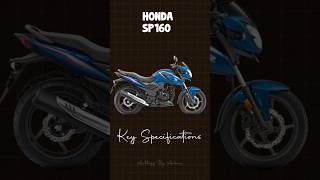 Honda SP160 key specifications 🏍️🔥 [upl. by Miriam728]