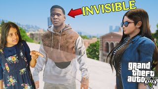 Franklin And Shinchan Become INVISIBLE GTA5  GTA5 Mods [upl. by Aissej520]