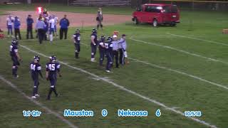 Nekoosa Football vs Mauston  Oct 5 [upl. by Mulry646]