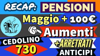 📌 RECAP 👉 PENSIONI MAGGIO ANTEPRIMA NOVITÀ ANTICIPI  100€ per chi STIME RIVALUTAZIONE 2025 [upl. by Llemor]