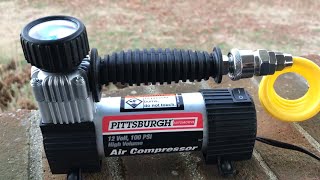 Harbor Freight Portable Air Compressor Review [upl. by Tressia]