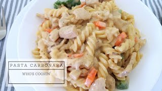 Pasta Carbonara Recipe  Resepi Makaroni Carbonara Cheese  Chicken Carbonara [upl. by Adlecirg]