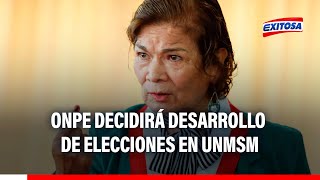 🔴🔵Protestas en UNMSM Rectora afirma que elecciones internas de autoridades dependerá de la Onpe [upl. by Alessandra]