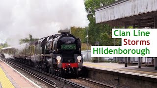 No35028 Clan Line Storms through Hildenborough with 12 on 10102024 [upl. by Maybelle880]