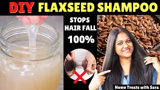 DIY Flaxseed Shampoo  Accelerates Hair Growth and Treats Hair Fall MUST TRY [upl. by Salokkin]