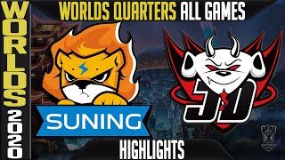 SN vs JDG Highlights ALL GAMES Quarterfinals Worlds 2020 Playoffs Day 10  Suning vs JD Gaming [upl. by Eanad450]