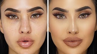 HOW TO FAKE A NOSE JOB  NOSE CONTOUR TUTORIAL  BRITTANYBEARMAKEUP [upl. by Llerrot]