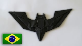 Origami Batman Batarang  Bumerangue do Batman  Jeremy Shafer   Instruções em Português PT BR [upl. by Prem]