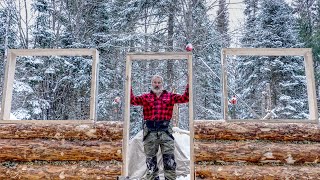 9 Months Building an Off Grid Homestead in the Forest  Log Cabin Greenhouse Outhouse Solar Shed [upl. by Assiralc]