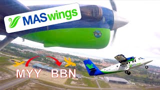 ✈︎ FULL FLIGHT ✈︎ MASwings  DHC6 TWINOTTER  Miri MYY to Bario BBN [upl. by Kahler]