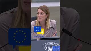 This is not the Eurovision Metsola tells MEPs singing BellaCiao to Orban Hungary viktororban [upl. by Itsirc917]