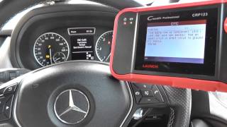 Mercedes Benz B Class W246 ABS EBD ESP Warning Diagnose amp Reset Launch CRP123 [upl. by Nykal]