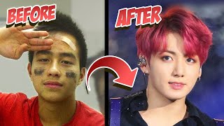 I Became BTS JungKook In A Day total kpop makeover ft Jessica Vu [upl. by Llerred]