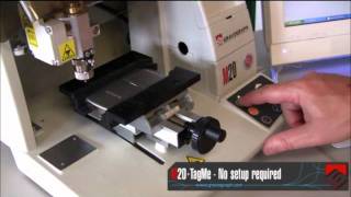 Gravograph M20 Machine Engraving a Cell Phone with TagMe Software [upl. by Pasadis157]