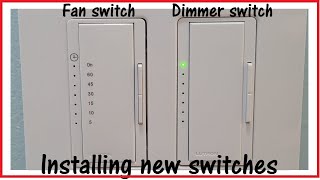 Installing LED dimmer and fan timer switches [upl. by Keram]