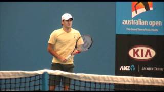 Roger Federer practice Australian Open 2011 [upl. by Auj244]