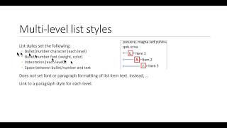 Microsoft Word Using styles for lists Part 3 multilevel list styles [upl. by Raouf]