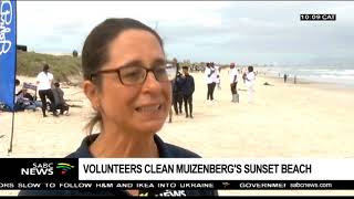 Volunteers clean up Muizenberg Sunset beach [upl. by Akinas]