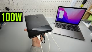 100W Slim Battery Bank for Laptops Baseus [upl. by Atrebla]