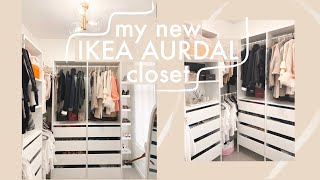 CLOSET MAKEOVER WITH NEW IKEA AURDAL WARDROBE SYSTEM  AURDAL VS PAX [upl. by Airoled]