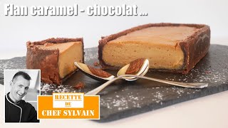 Flan caramel chocolat  recette par Chef Sylvain [upl. by Frederico912]